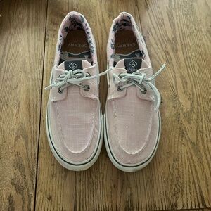 Sperry Light Pink Canvas Boat Shoes
